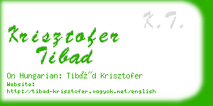 krisztofer tibad business card